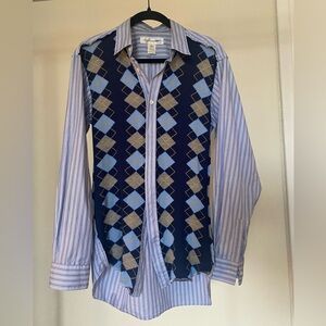 Comme Des Garcons Shirt - Argyle sweater detail